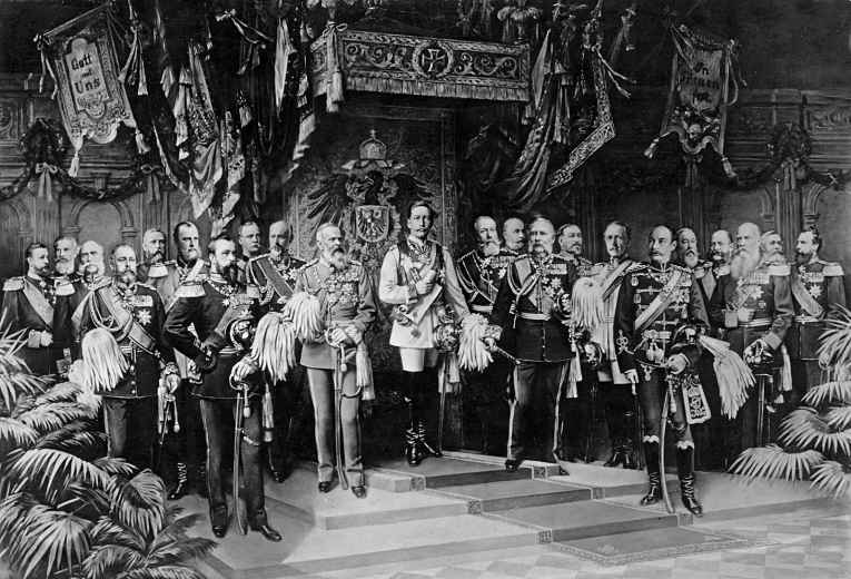 Corte germânica durante a coroação do Kaiser Wilhelm II, Imperador Alemão e rei da Prússia em 1888
