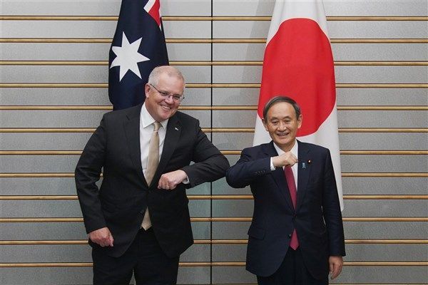 Scott Morrison e Yoshihide Suga
