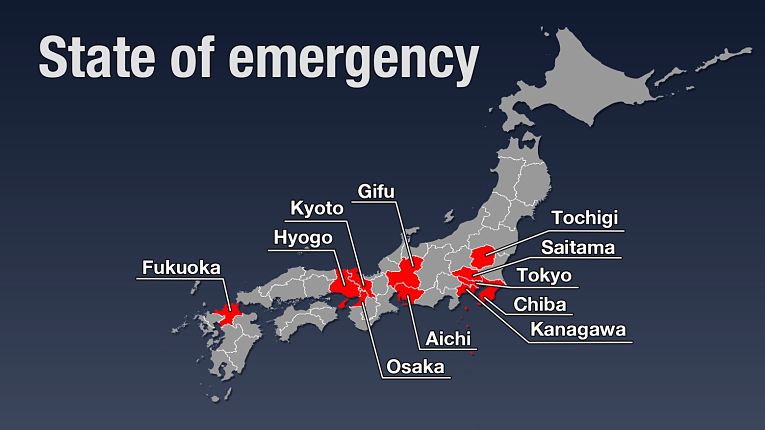 11 das 47 prefeituras em estado de emergência no Japão