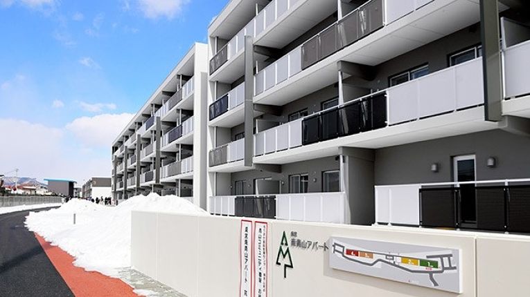 Último complexo habitacional - Minami-Aoyama - entregue na cidade de Morioka, prefeitura de Iwate