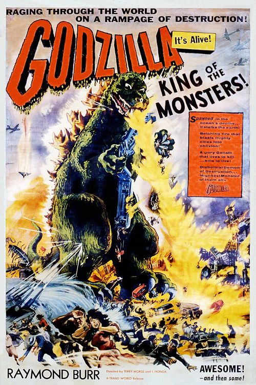 Pôster do filme americano Godzilla 1956