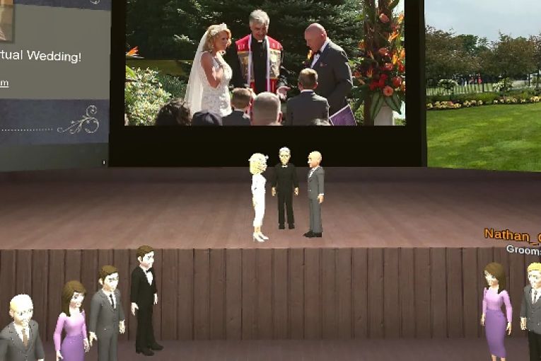 O casal estadunidense Traci e Dave Gagnon casaram no mundo físico e no mundo virtual do metaverso