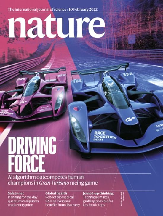 Gran Turismo Sophy foi capa da revista Nature, volume 602 e edição 7896 de fevereiro de 2022