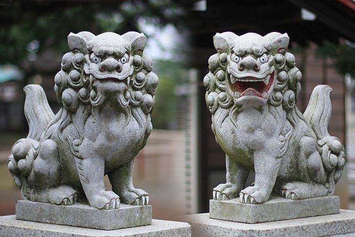 Animal mitológico do Japão Komainu/Shisa