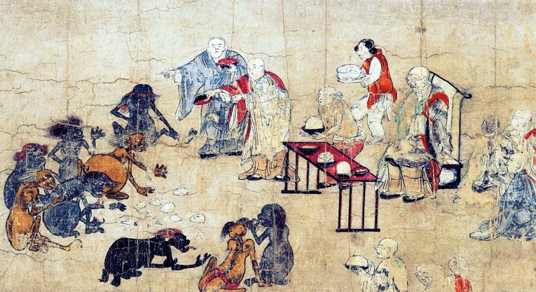 Em alguns templos budistas, o ritual Segaki é o mais importante do ano. Dedicado a alimentar espíritos em profundo sofrimento, os gaki, o Segaki é um gesto de compaixão para com todos os seres sencientes