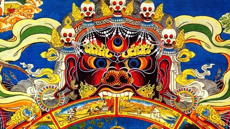 Māyā é a ilusão que aprisiona os seres na roda do Samsara. Apesar de sua representação artística, Māyā não é nada, não existe, afinal, os seis reinos do Rokudo são um não lugar, e tal qual uma miragem, a ilusão desaparece quando o ser é capaz de enxergar através de Māyā, isto é, da ilusão