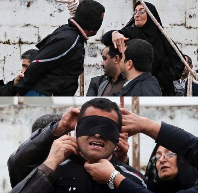 Em 2014, um homem chamado Balal foi condenado a morte pela forca no Irã pelo homicídio de Abdollah Hosseinzadeh em 2007. Samereh Alinejad, mãe do jovem de então 18 anos assassinado esperou ansiosamente pela data da vingança (no Irã, os familiares podem chutar a cadeira para que o condenado seja enforcado), contudo, 10 dias antes da execução da sentença, Samereh, mãe de Abdollah, passou a ter sonhos vívidos com seu filho pedindo a ela que não tomasse o caminho da vingança. Samereh que já tinha perdido um filho em um acidente de moto, se recusou a ouvir o que o filho assassinado dizia em seu sonho. 2 dias antes da execução, Samereh teve outro sonho com o filho morto pedindo que ela seguisse o caminho do perdão e que já bastava de tanto sofrimento. Em entrevista posterior, ela conta que não tinha intenção de perdoá-lo, mas não pôde ignorar o que tinha vivido. Contou ao marido sobre seus sonhos, e no dia da sentença de Balal, Samereh interrompeu a execução, deu um tapa na face de Balal (primeira foto) e disse para ele nunca mais fazer isso, depois, ela e seu marido, Abdolghani, retiraram a corda do pescoço de Balal, ao fim, as famílias se abraçaram, o perdão, a compaixão e o amor e o amor venceram a ignorância e a morte. Este é um exemplo dos muitos de pessoas comuns em todo o mundo com a extraordinária força espiritual de dizer não aos seus desejos mais profanos para darem lugar aos atos mais sagrados e iluminados que o ser humano pode realizar