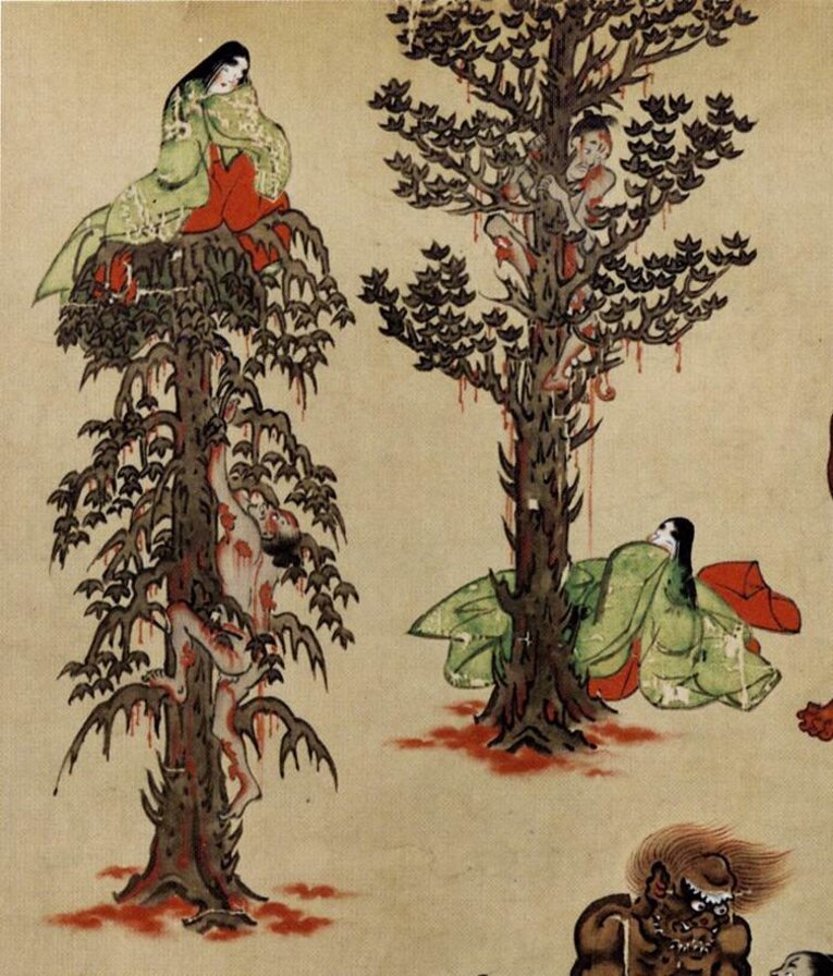 O castigo dos lascivos seria cômico se não fosse trágico. Repetem o mesmo erro ininterruptamente no Shogou Jigoku guiados por seus instintos primitivos
