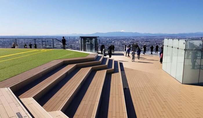 Parte do Heliponto do terraço Shobuya Sky