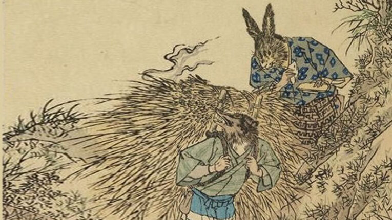 kachi-kachi-yama-usagi-fogo-grama-tanuki