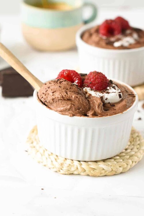Mousse de tofu de chocolate
