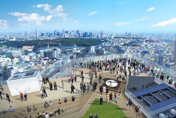 Sky Stage é último nível do terraço do Shibuya Scramble T