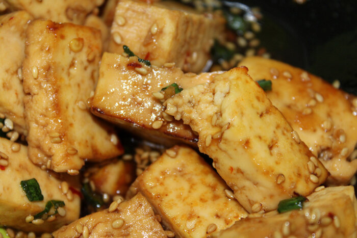 Tofu com gengibre e