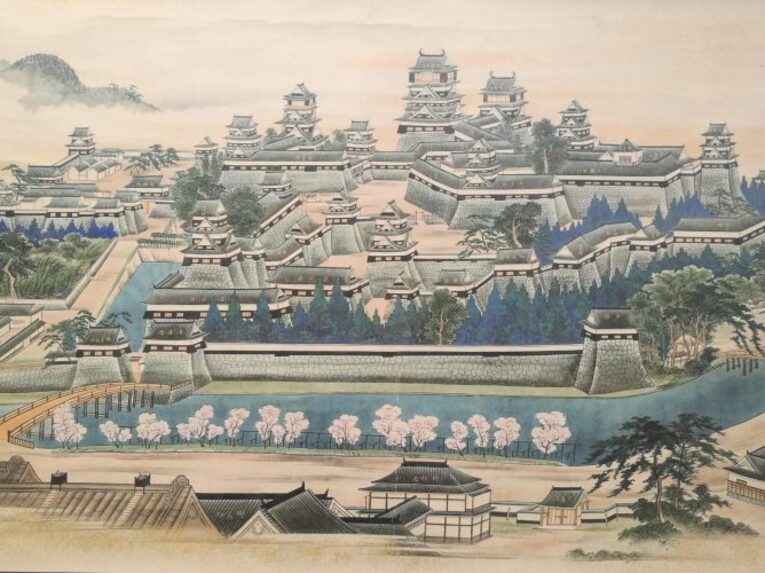 Cicade do castelo de Kumamoto durante o período Edo