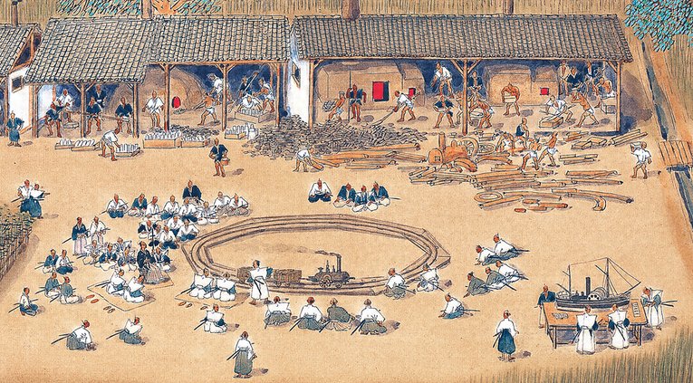 O domínio de Saga obteve vantagem tecnológica em relação aos outros domínios do Japão dado o comércio com potências estrangeiras, em especial as tecnologias ocidentais