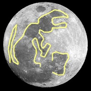 Imagem de coelho fazendo mochi na lua