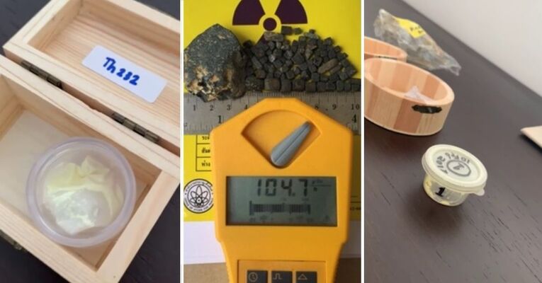 Amostras de material nuclear e medidor de geider. A operação contou com a cooperação das autoridades tailandesas 