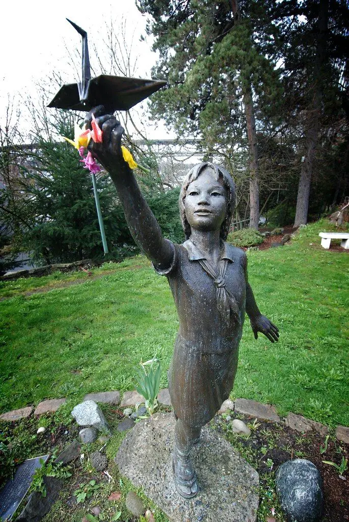 Estátua de Seattle nos Estados Unidos no parque memorial da paz de lá