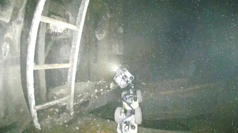 Imagem capturada por drone na semana passada e divulgada pela TEPCO na segunda-feira, 18 de março
