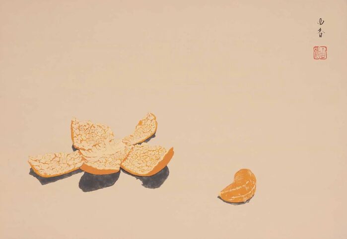 Pintura Nihonga de Yuka Kasai mostra elementos do cotidiano japonês