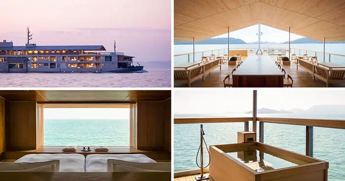 Montagem mostra áreas de navio ryokan guntu