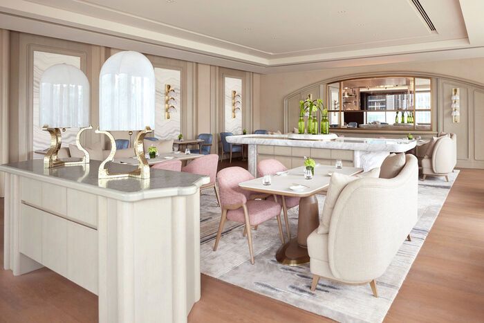 Ambiente interno Sézanne luxuoso e relaxante