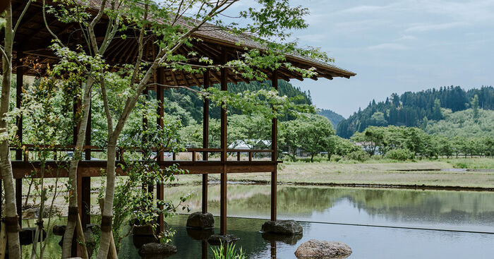 Jardim de água do café Takenokuma