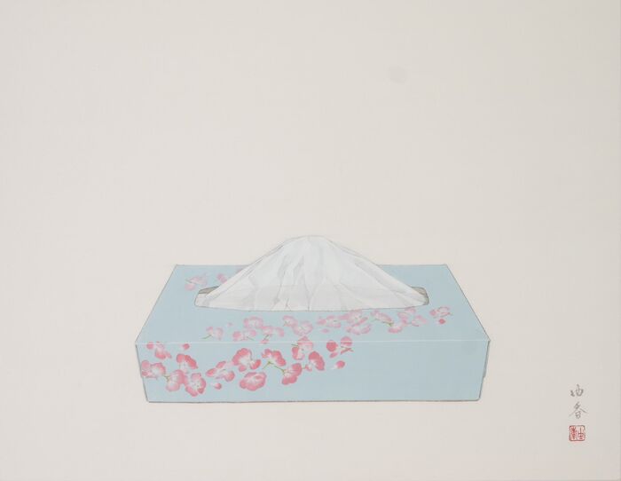 Toalha de lenço de papel é item de sobrevivência no Japão retratado em arte de Yuka Kasai