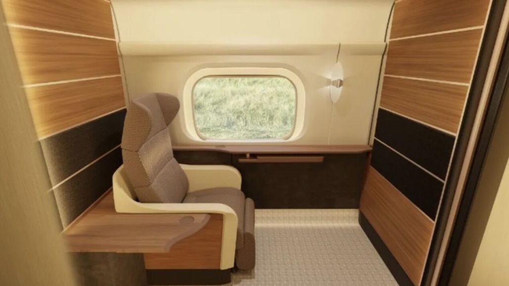 Cabine privativa do shinkansen linha Tokaido para mais privacidade e conforto viajantes de negócios