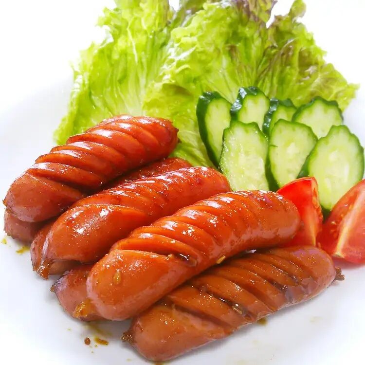 Receita japonesa de salsicha no estilo asa de frango