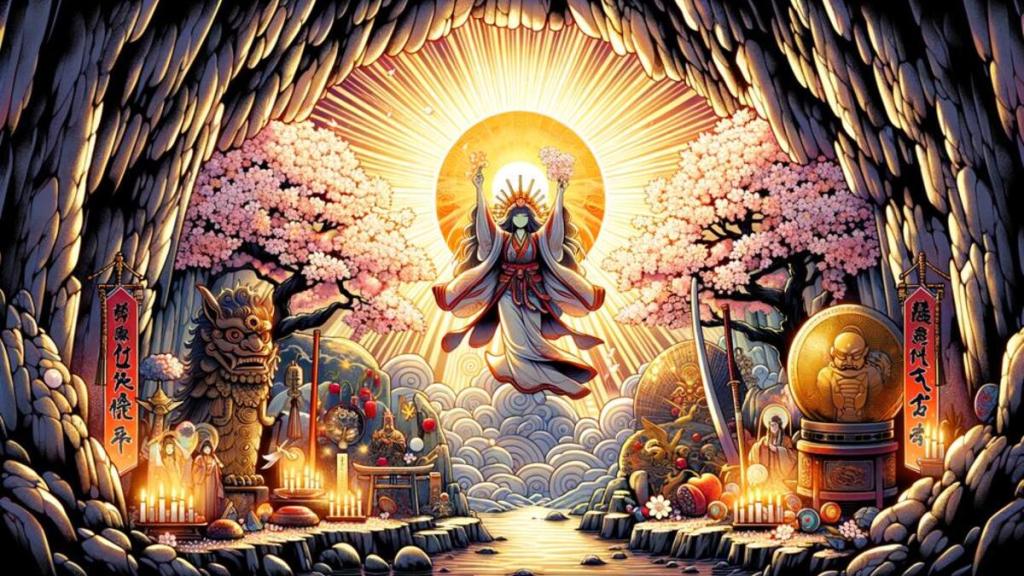 Amaterasu-ōmikami, a A Grande Deusa Augusta que ilumina o céu e principal deidade da religião shintō