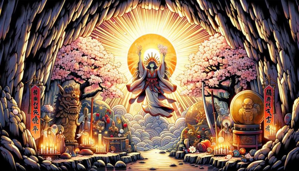 Amaterasu-ōmikami, a A Grande Deusa Augusta que ilumina o céu e principal deidade da religião shintō