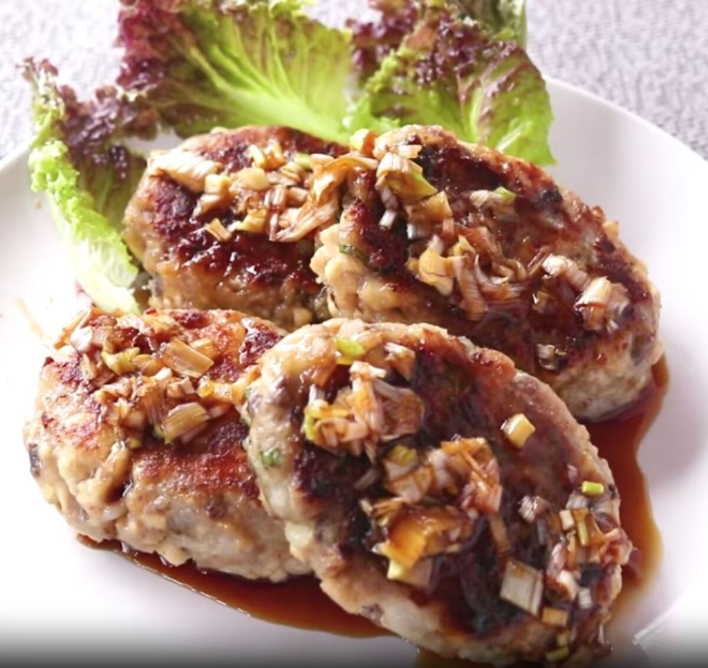 Hamburguer de sardinha japonês saudável