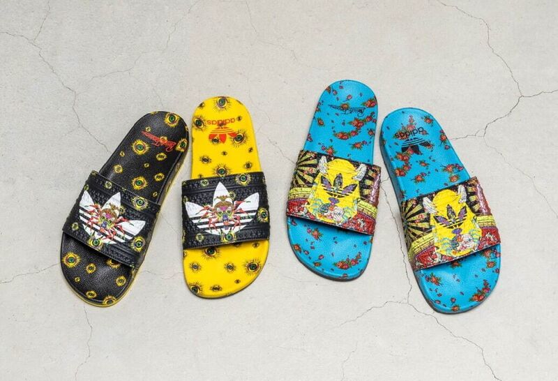 Adilette em colaboração com Keiichi Tanaami