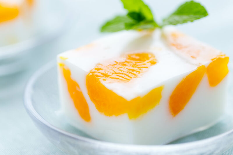 Sobremesa de Calpis com frutas