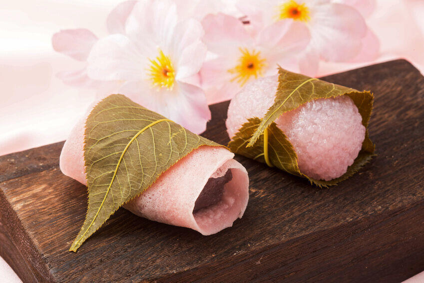 Mochi de sakura é um doce muito popular no Japão