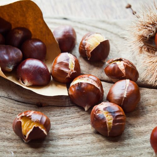 Castanhas é comida típica do outono no Japão