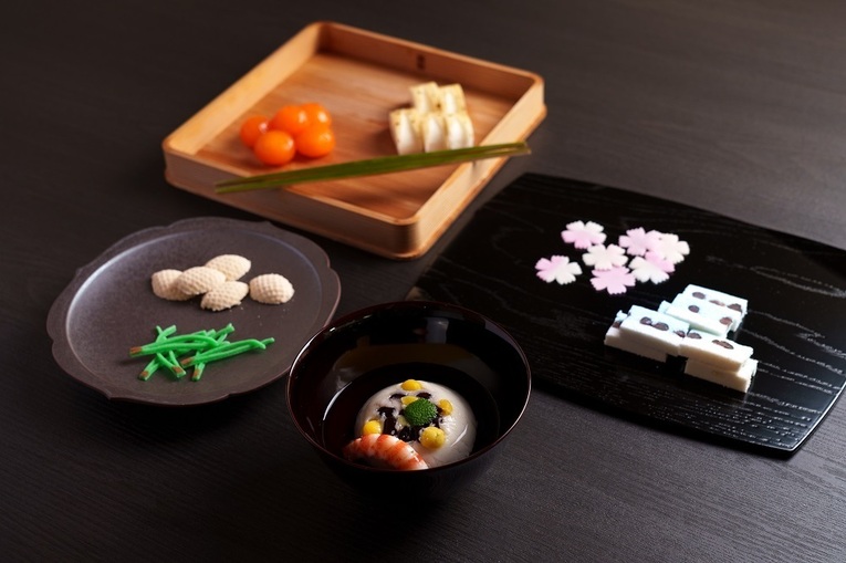 Cha-Keiseki Ryōri , uma pequena refeição servida antes da cerimônia do chá