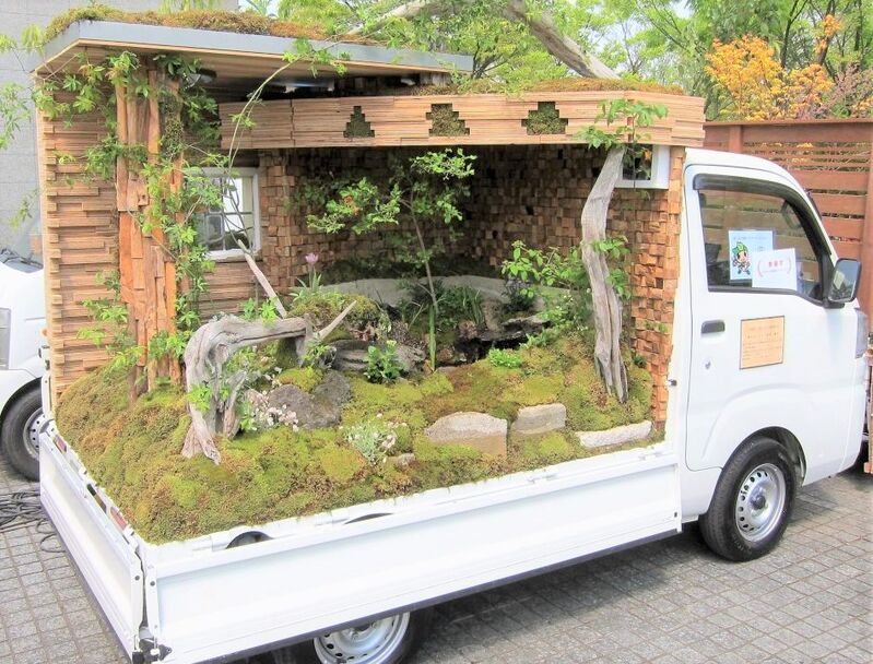 Keitora (key truck) usado para fazer jardim móvel e usado em competições é uma tendência no Japão