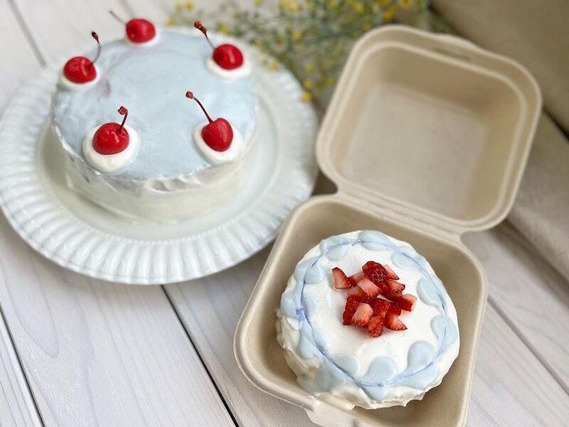Bento cake com decoração japonesa da loja de Kyoto Ujitawara