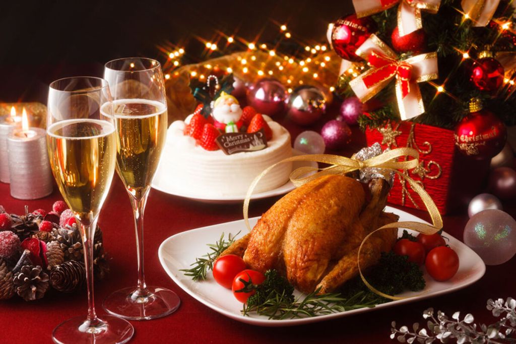 Champagne bebida de natal no Japão