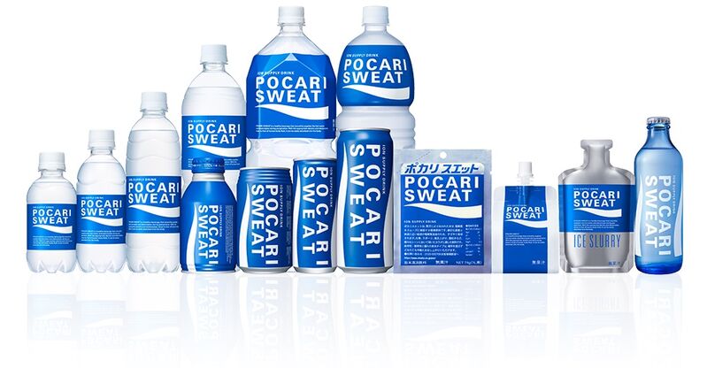 Tipos de bebida Pocari sweat no Japão com variedades