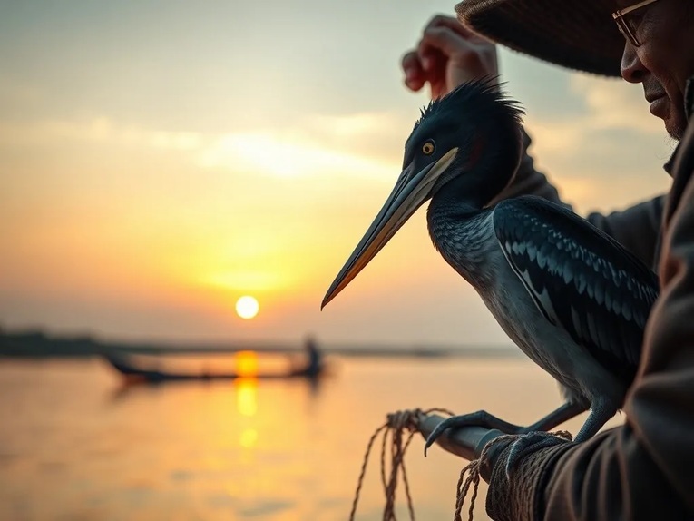 Os laços afetivos de amor entre o Usho (mestre dos cormorões) e seus amigos Umiu durante até o fim da vida de um ou de outro