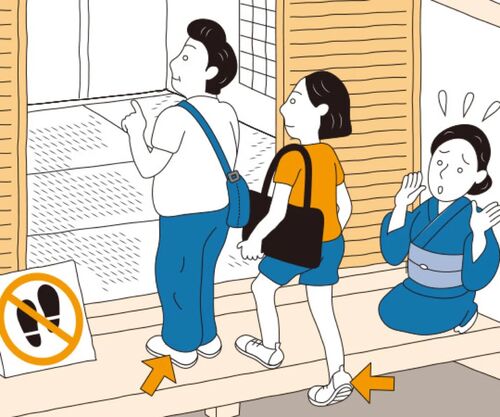 Tirar os sapatos antes de entrar é uma das regras de etiqueta no Japão