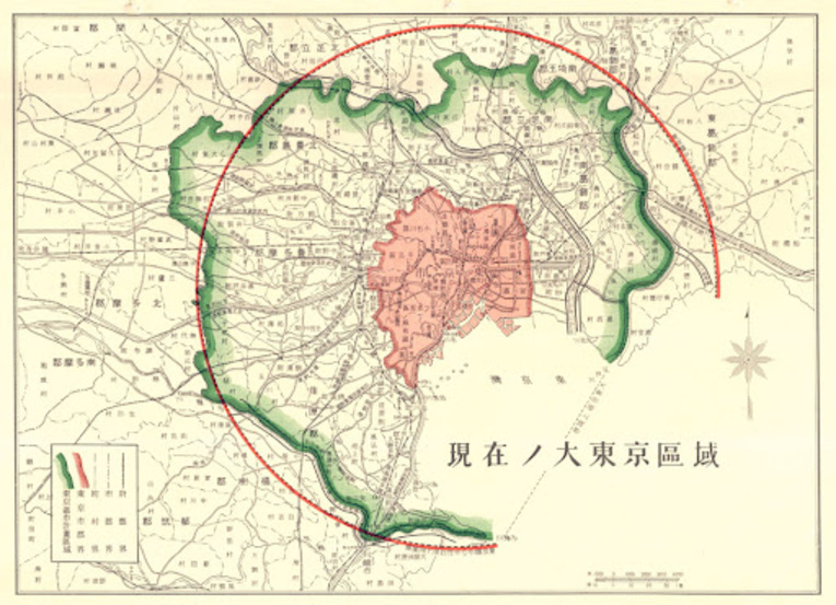 Área afetada pelo Grande Sismo de Kantō de 1923
