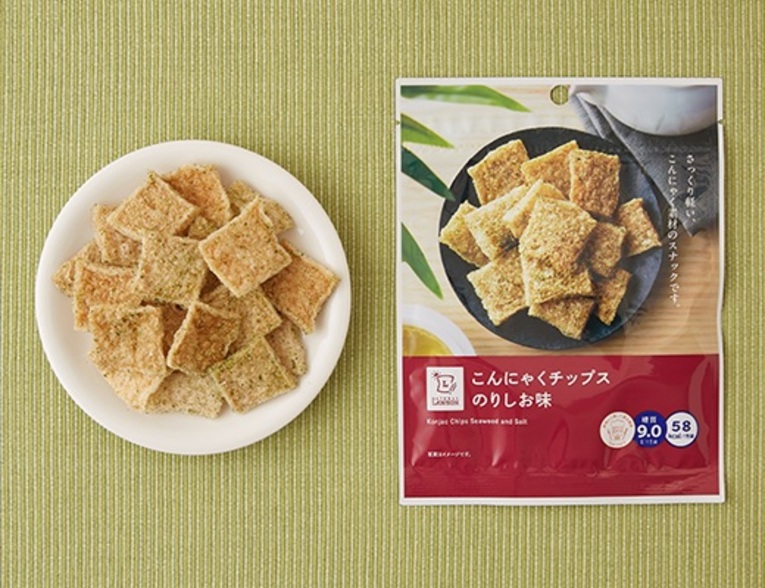 Konnyaku chips são bastante utilizado nas escolas primárias para estimular a mordida e a força da mandíbula