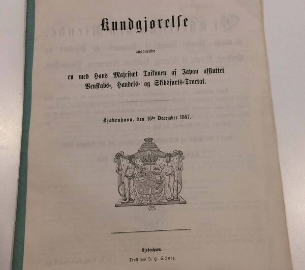 Tratado de Amizade, Comércio e Navegação entre Japão e Dinamarca assinado em 1867, o último tratado assinado pelo shogunato Tokugawa