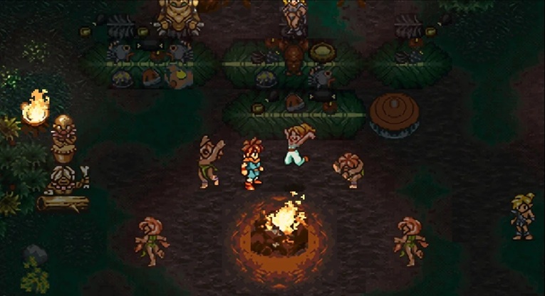 Festa na vila Loka em que Ayla é a chefe. É a linha do tempo 65 milhões BC