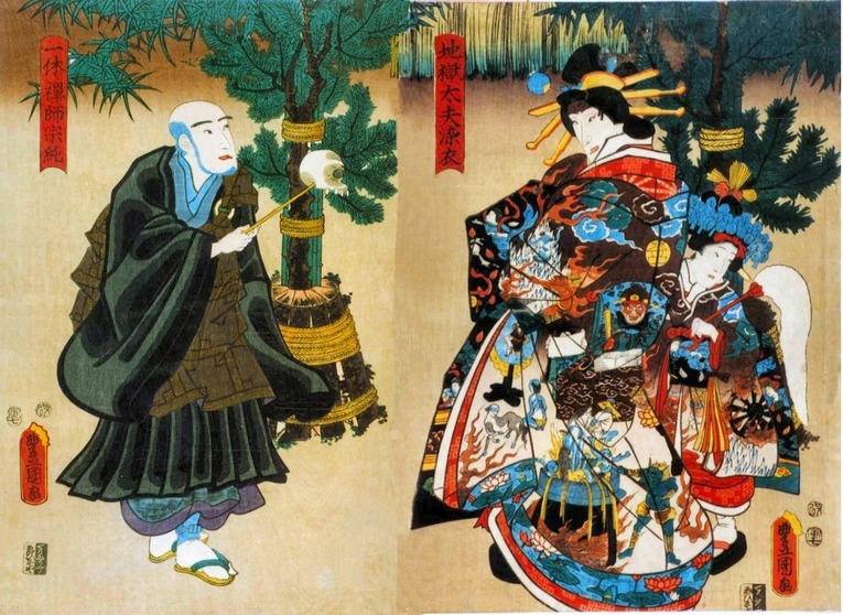 Tanto a cortesã Jigoku Tayū quanto o monge Ikkyū tem uma grande importância dentro da cultura e da religiosidade do Japão