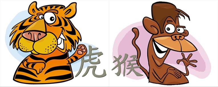 Se puder evitar é melhor. O relacionamento entre o tigre e o macaco consegue ser pior do que o do tigre com a serpente (que é de ruim a péssimo)